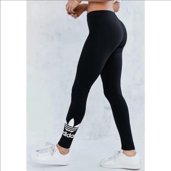 adidas Pants - Adidas Logo Black Leggings